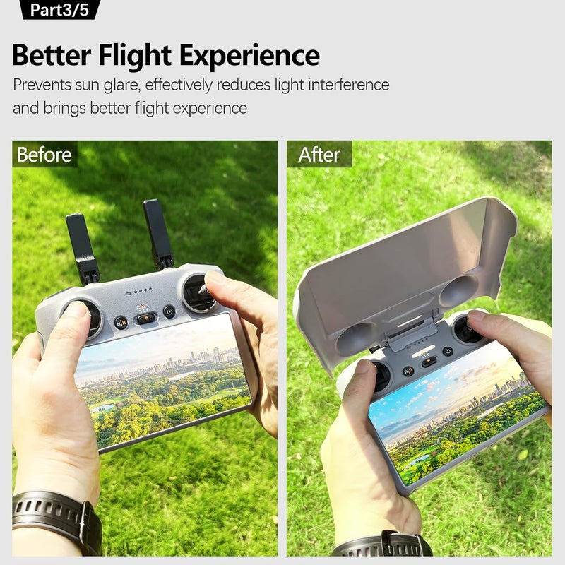 FPVtosky مجموعة ملحقات علبة صلبة لـ DJI Mini 5 Pro، مجموعة ملحقات الطائرات بدون طيار تشمل علبة مزدوجة الطبقات، وسادة هبوط، حبل، واقي شاشة، غطاء للحماية من الشمس لـ DJI Mini 5 Pro (5 في 1) - Image 5